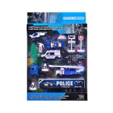 Vehicule de Politie cu schelet metalic, set 6 piese, 1:87, ATU-080310, Plastic, Oem