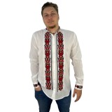 Bluza tip ie barbati RB 364, marime L, alb/rosu