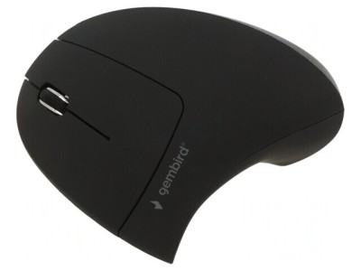 Mouse optic wireless ergonomic 6 butoane negru 10m foto
