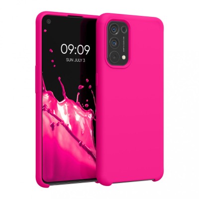 Husa Kwmobile pentru OPPO Find X3 Lite, Silicon, Roz, 55201.77 foto