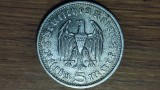 Germania nazista - 5 Mark / Reichsmark 1935 E - raruta - Paul von Hindenburg - stare foarte buna !
