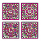 Set suporturi de pahare, Taylor, 366TYR1190, Piatra, 10 x 10 x 1 cm, 4 piese, Multicolor