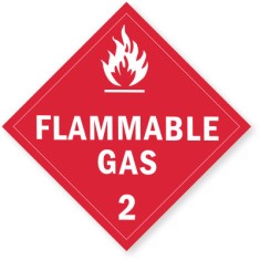 Eticheta pentru gaze inflamabile clasa 2 foto