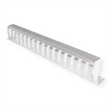 Front Panel 19&quot; 1U cu organizator pentru cabluri 40x60mm RAL7035 Gri deschis, Value 26.99.0302