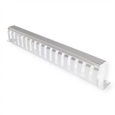 Front Panel 19&quot; 1U cu organizator pentru cabluri 40x60mm RAL7035 Gri deschis, Value 26.99.0302