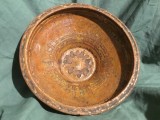 Arta si Traditie - Blid / Farfurie / Strachina / Castron vechi model deosebit din zona Gorj / Oltenia !