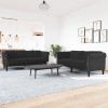 VidaXL Set canapea 2 piese, negru, catifea 3209224