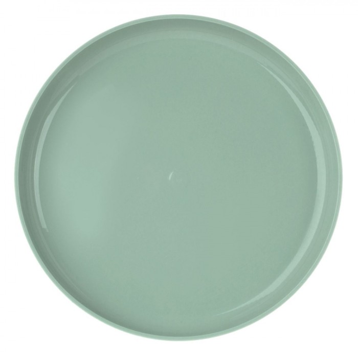 Farfurie Plastic, 21.5 cm, Verde Mentă cu Dungi