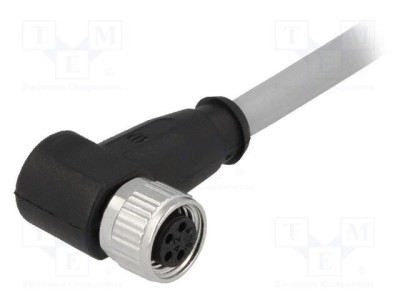 Conector M8 mamă 4 pini unghi 90&amp;deg; cu cablu 2m PVC HARTING foto