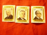 Serie Gibraltar 1980 - Personalitati , 3 valori, Nestampilat