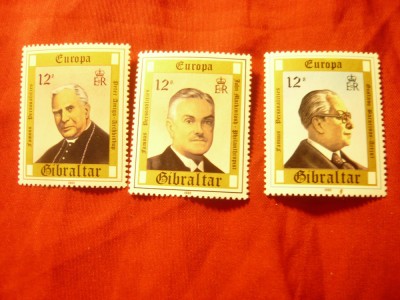 Serie Gibraltar 1980 - Personalitati , 3 valori foto