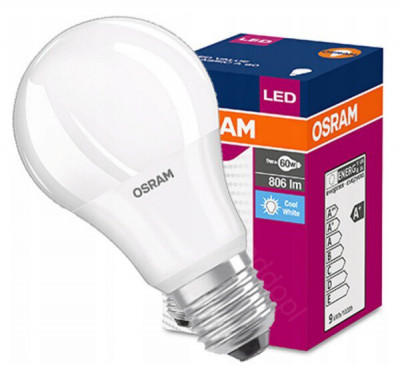 Bec LED Osram 8.5W E27 A60 4000k lumina naturala foto