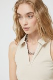 Abercrombie &amp; Fitch top femei, culoarea bej