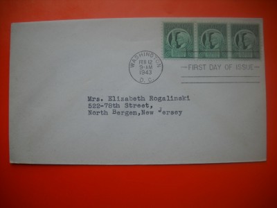 HOPCT PLIC S FDC NR 646 ANUL 1943 SUA -CIRCULAT foto