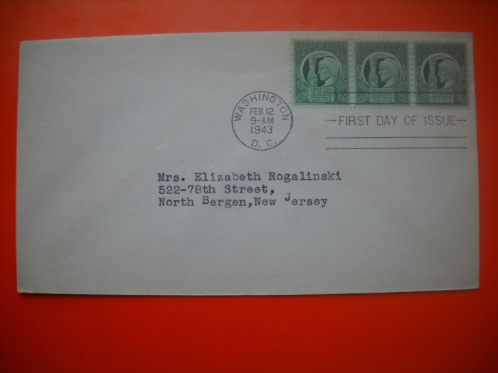HOPCT PLIC S FDC NR 646 ANUL 1943 SUA -CIRCULAT