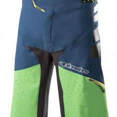 Pantaloni Ciclism Barbati Alpinestar Drop Pro Albastru / Verde Marimea 36 1726718709636
