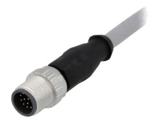 Conector HARTING M12 tată 12 pini drept cu cablu 7,5m PVC
