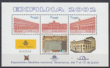 SPANIA 2002 EXPOZITIA NATIONALA DE FILATELIE EXFILNA BLOC MNH, Germania, Nestampilat