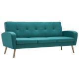 Canapea de 3 persoane, material textil, verde