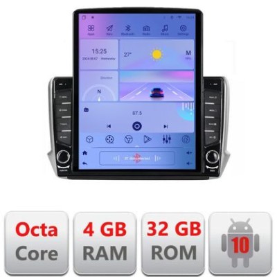 Navigatie Peugeot 208 2008 H-PSA ecran tip TESLA 9.7&amp;quot; cu Android Radio Bluetooth Internet GPS WIFI 4+32GB DSP 4G Octa CarStore Technology foto