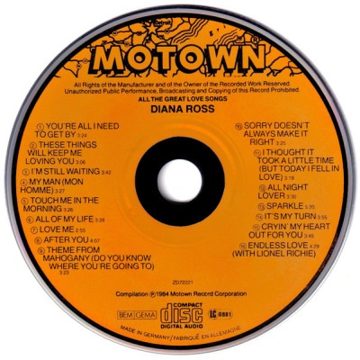 CD Diana Ross - All The Great Love Songs, original, fara coperti foto