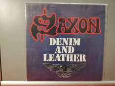 Saxon ? Denim And Leather (1981/Carrere/France) - Vinil/Vinyl/ Nou foto