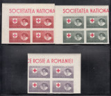 M2 TW F - 1946 - Crucea rosie Serv priz de razboi - hartie alba nedant bloc 4, Medical, Nestampilat