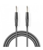Cablu audio balansat Jack Stereo 6.35 mm tata - 6.35 mm tata 1.5m, Nedis