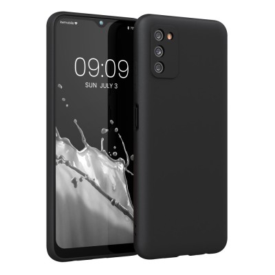 Husa pentru Samsung Galaxy A03s, Silicon, Negru, 56517.47, kwmobile foto