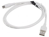 Cablu USB 2.0 A la C 3m alb 480Mbps nichelat, Vention