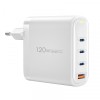 Incarcator Retea WiWu Wi-U020, 120W, 3A, 1 x USB-A - 3 x USB-C, Alb, Universal