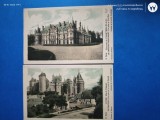 Franta , GRUP DOUA CARTI POSTALE NECIRCULATE , ANII 1920.Castele din Franta , verso reclama la produse medicale POTUBERAGE