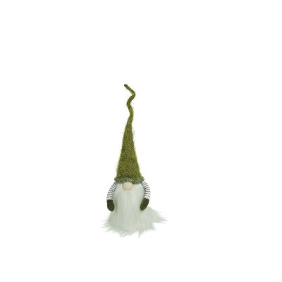 Ornament de Craciun spiridus, Flippy, verde/alb, textil, 53 cm foto