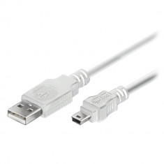 Cablu USB tata la mini USB 1,5 ml. alb TED500932 foto