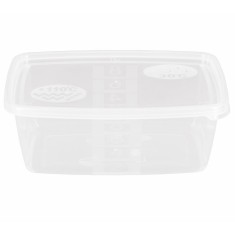 Cutie alimentara gradata, capac inclus, 800 ml, transparenta, 174x115x70 mm