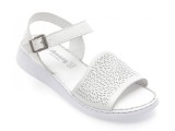 Sandale SHOOZY albe, EVP109, din piele naturala