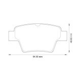 Set placute frana Jurid 573235J, parte montare : Punte spate