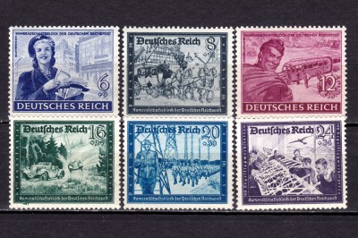 ✅ (S41) Germania Reich 1944 &amp;quot;Blocul camarazilor Postei Germane Imperiale &amp;quot; serie completa Michel 888/893, MNH foto