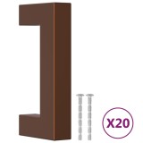 Manere de dulap, 20 buc., bronz, 64 mm, otel inoxidabil