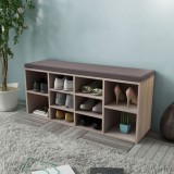 Organizator pantofi tip bancă cu 10 compartimente, culoare stejar, vidaXL