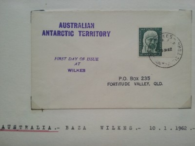 1962-Australia-Baza Wilkes-FDC foto