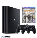 Consola Sony Playstation 4 Pro Ps4 1tb + Doua Controllere + Tom Clancy&amp;#x2019;s The Division PlayStation 4, Second-Hand