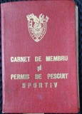 Carnet de membru si Permis de pescuit sportiv, 1975