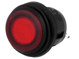 &Icirc;ntrerupător Rocker SPST ON-OFF 10A/250VAC cu Iluminare Roșie IP65
