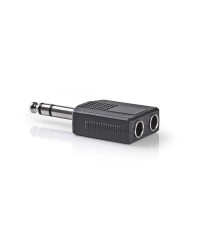 Adaptor audio stereo Jack 6.35 mm tata - 2x 6.35 mm mama 1buc Nedis foto
