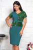 Rochie cu paiete si peplum Bris Verde - 44Marimea