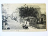 Rara! Carte postala Galati strada Domneasca:Magazine,animata circulata 1909, Printata