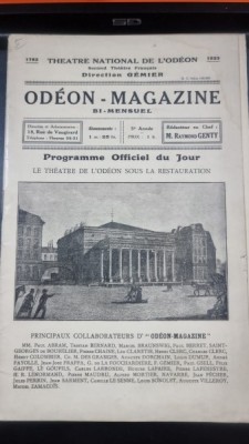 Program de teatru - Theatre National de L Odeon foto