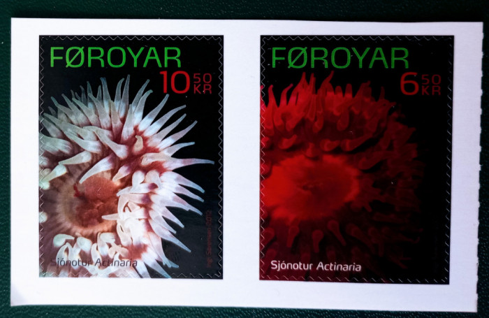 Feroe 2012,Foroyar 2012 fauna marina, corali și bureți adeziv, 2v Neștampilata
