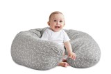 Perna Multifunctionala BabyJem Somon Gravide Alaptare Bumbac 30x150cm Protectie Bebe Oeko-Tex Husa Detasabila